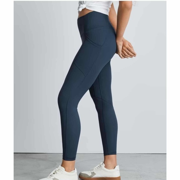 Everlane Perform High Rise Navy Blue with Pockets Legging Size XS - Picture 2 of 9